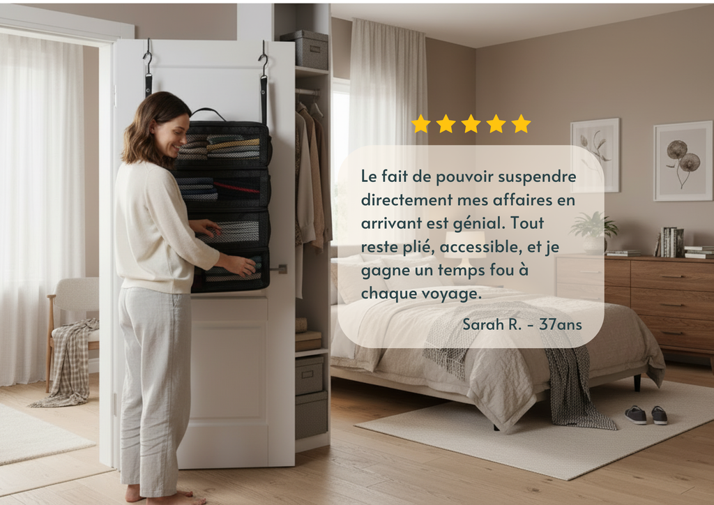 Organisateur de valise – penderie ambulante