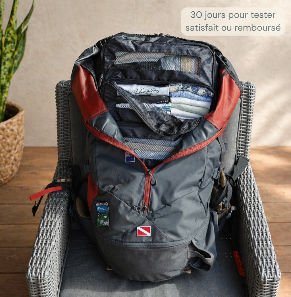 Organisateur de sac à dos - Penderie nomade et compact