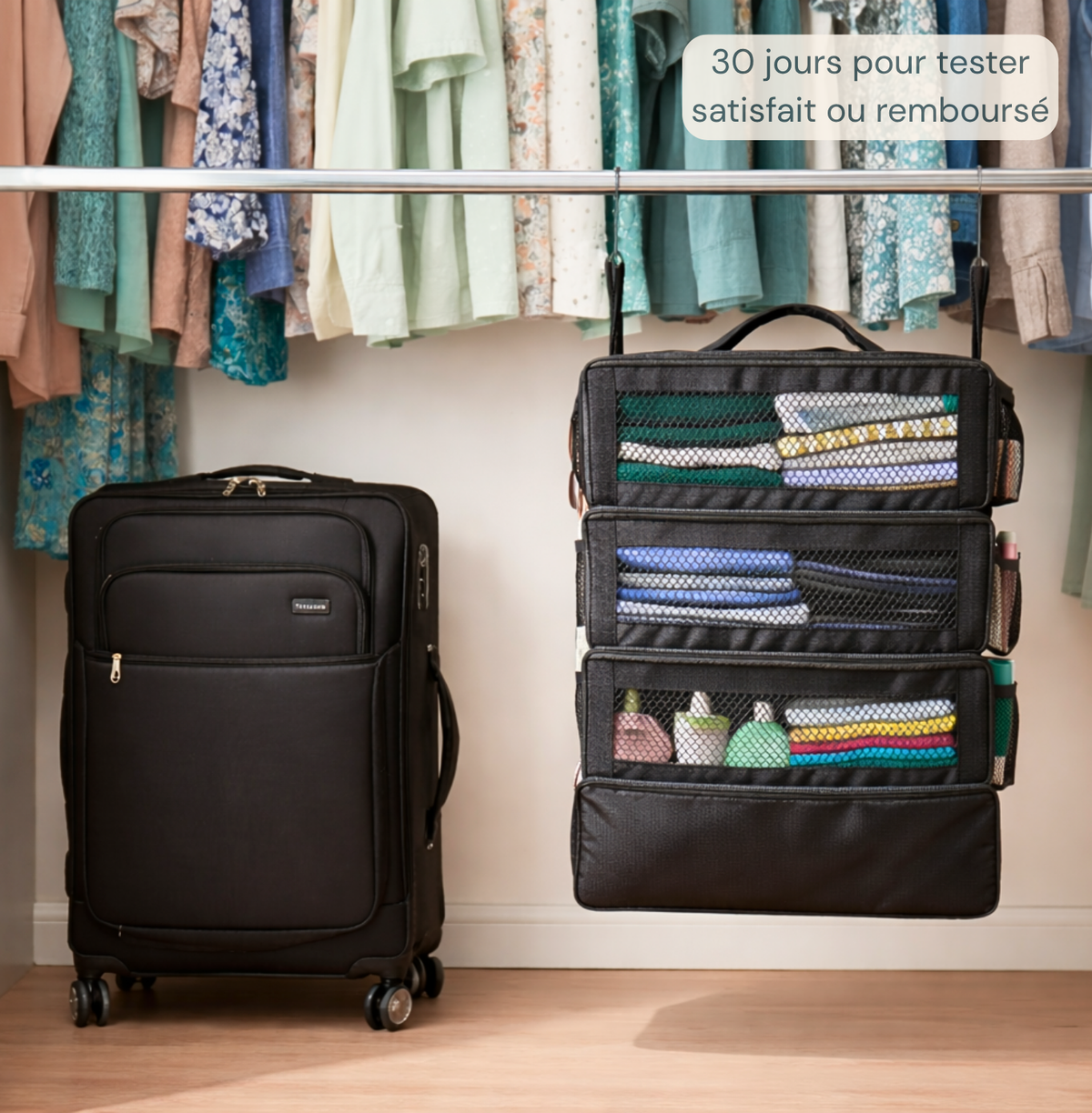 Organisateur de valise suspendu - Penderie de voyage
